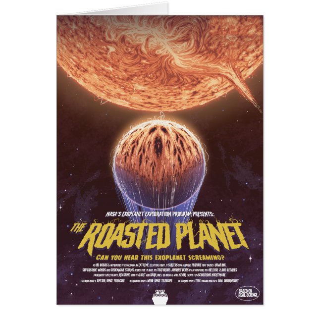 Sci-Fi Horror Movie Ad, The Roasted Planet Cards (Front)