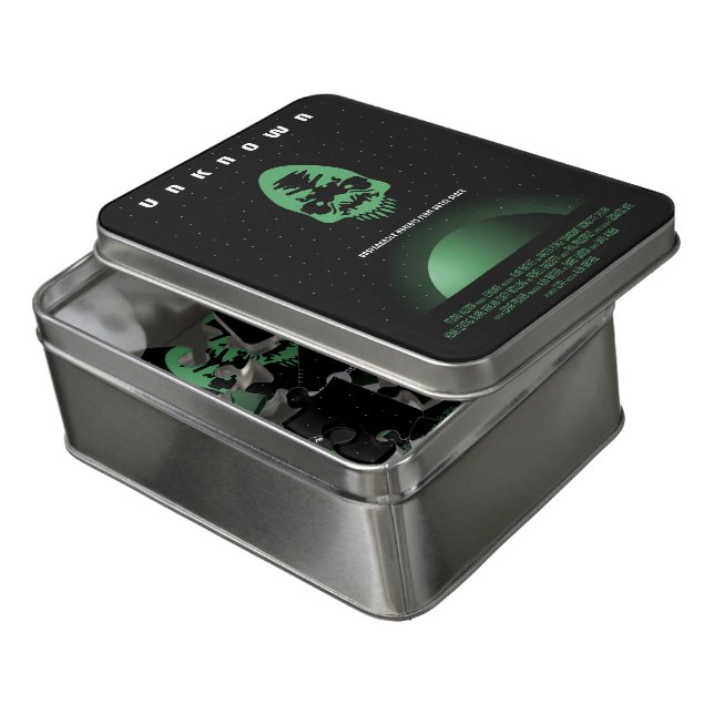 Sci-Fi Horror Movie Ad, Unknown Jigsaw Puzzle (Lid Open)