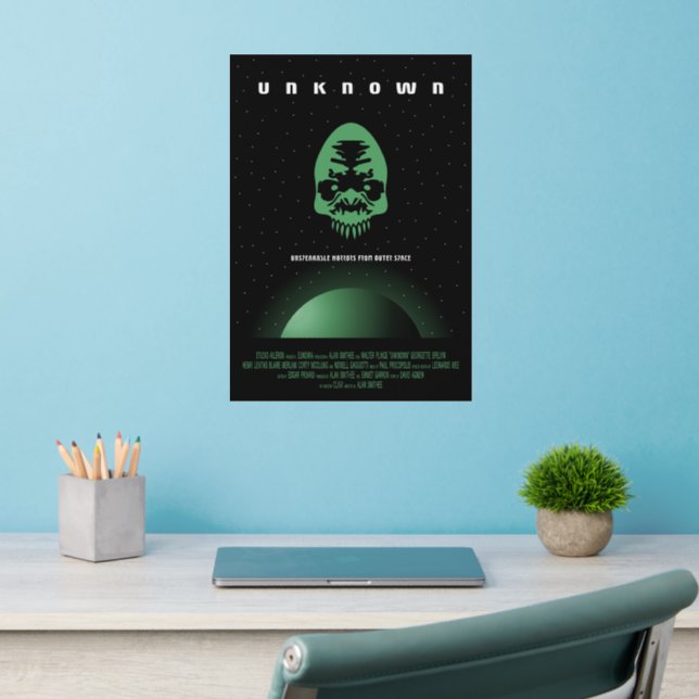 Sci-Fi Horror Movie Ad, Unknown Wall Decal (Home Office 2)