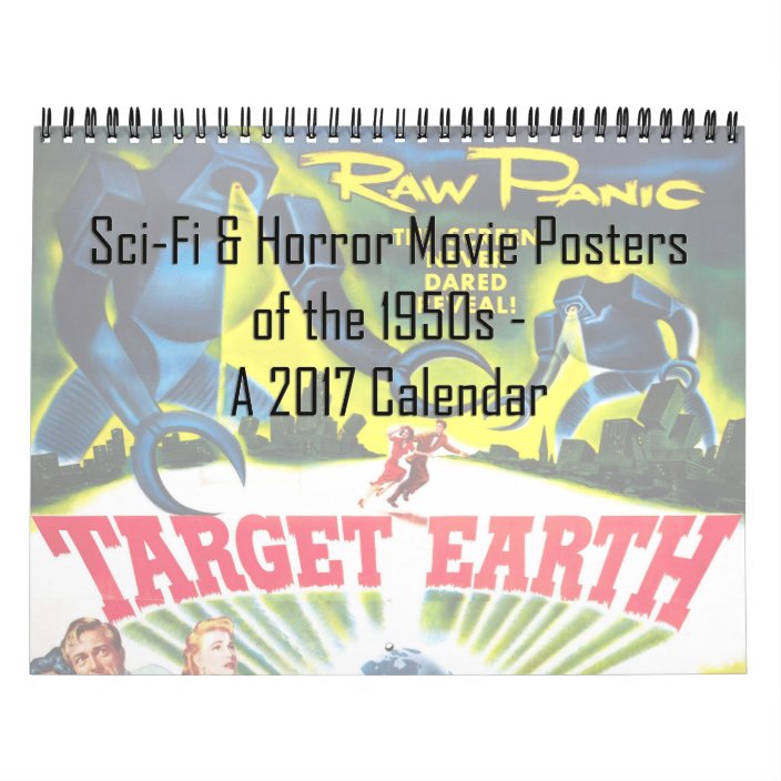 Sci Fi Horror Movie Posters Of The 50s Calendar Zazzle Com