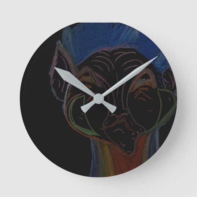 Sci-fi Hybrid Round Wall Clock (Front)