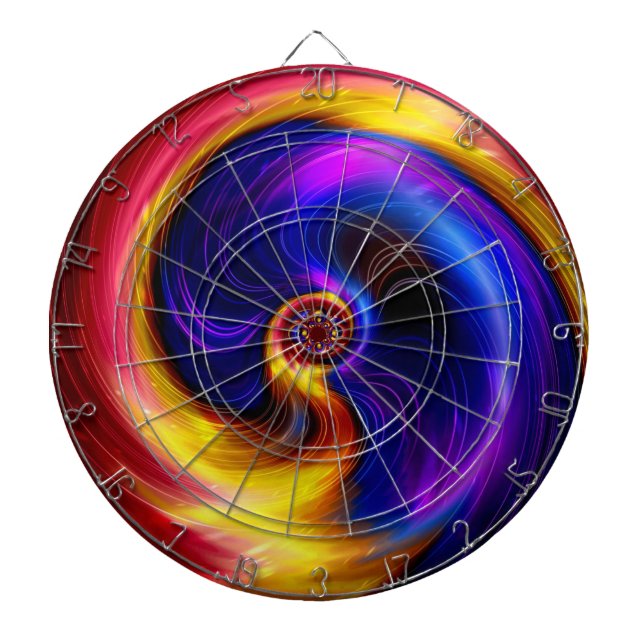 Sci-Fi Light abstract art 3 Dartboard With Darts (Front)