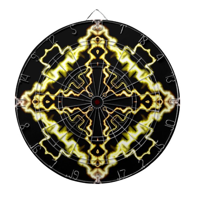 Sci-Fi Light abstract art Dartboard With Darts (Front)