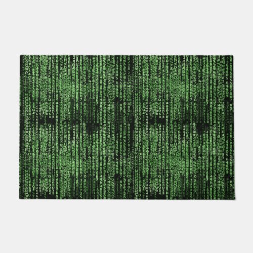 Sci_Fi Matrix Computer Code Welcome Doormat