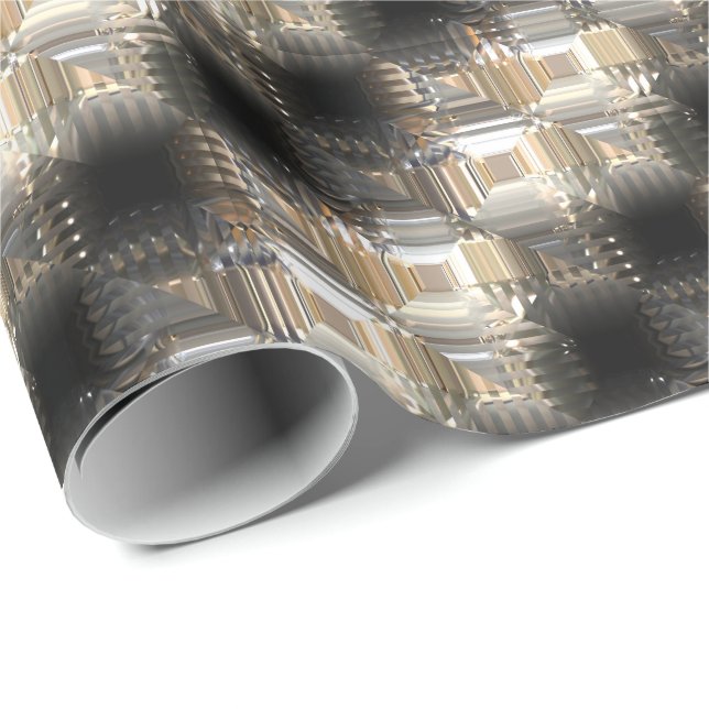 Sci-Fi Metal Pattern 3 Wrapping Paper (Roll Corner)