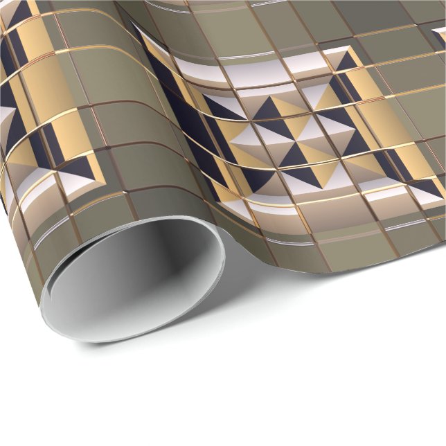 Sci-Fi Metal Pattern 6 Wrapping Paper Options (Roll Corner)