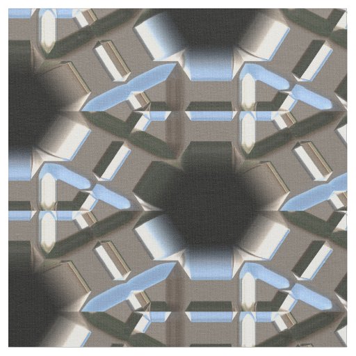 Sci-Fi Metal Patterns 2 Custom Fabric