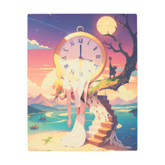 Sci-Fi Metal Wall Art Futuristic Landscape