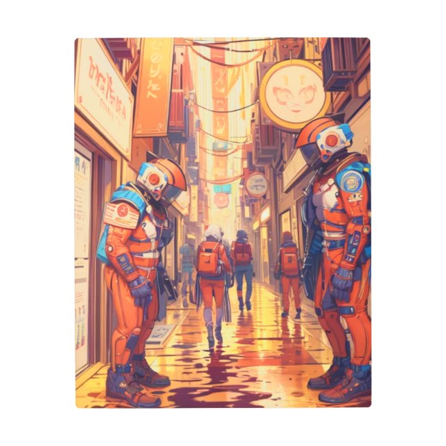 Sci-Fi Metal Wall Art Futuristic Landscapes (Front)