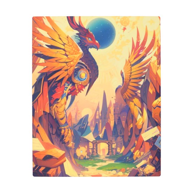 Sci-Fi Metal Wall Art Futuristic Landscapes (Front)