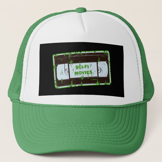 Sci-Fi-Movies Black & Green Trucker Hat (Front)
