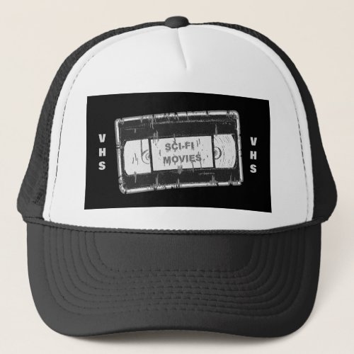 Sci_Fi_Movies Black  White Trucker Hat