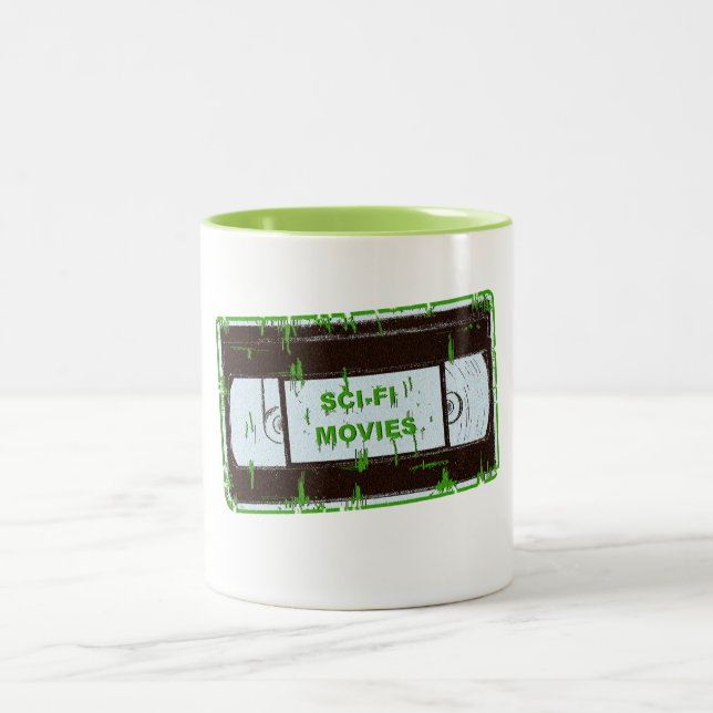 Sci - Fi Movies Green Two-Tone Coffee Mug (Center)