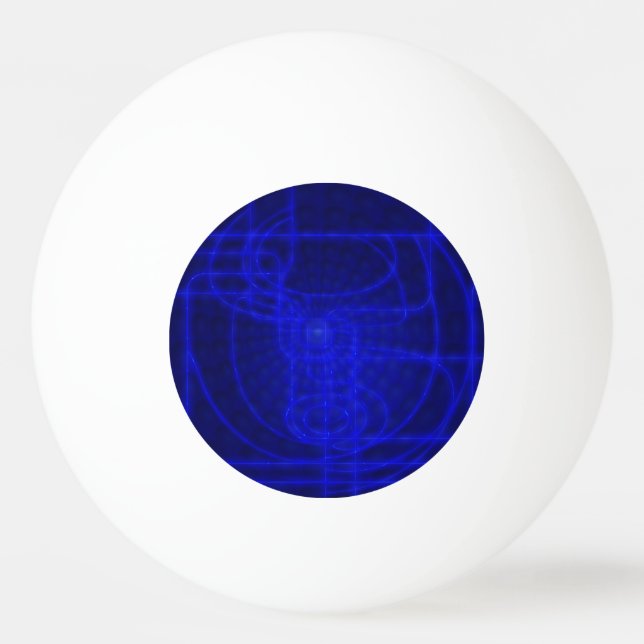 Sci-Fi Neon Circuits Ping-Pong Ball (Front)