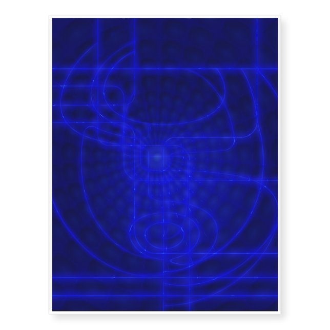 Sci-Fi Neon Circuits Temporary Tattoos (Front)