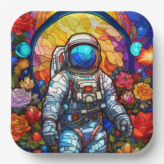 Sci Fi Outer Space  Paper Plates (Front)