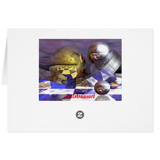 Sci-fi penguins card (Back Horizontal)