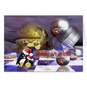 Sci-fi penguins card (Front Horizontal)