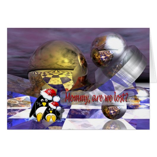 Sci-fi penguins card (Front Horizontal)