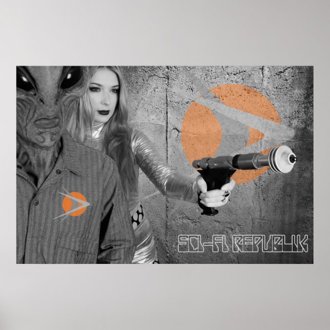Sci-Fi Republik "Ray-Gun and 33" Design  Poster (Front)