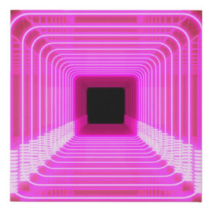 Sci-Fi Retro 3D: Pop Art Illustration Faux Canvas Print