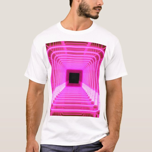 Sci-Fi Retro 3D: Pop Art Illustration T-Shirt (Front)