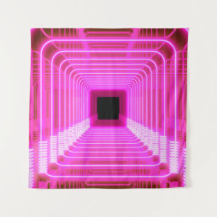 Sci-Fi Retro 3D: Pop Art Illustration Tapestry