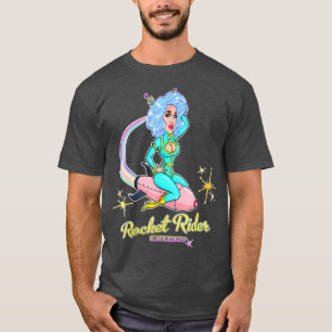 SCI-FI ROCKET RIDER Colorful Bold Drag Queen T-Shirt