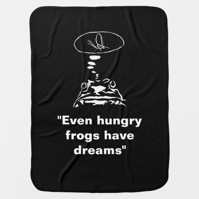 Sci-Fi smart animals "Hungry Frog Dreams"          Baby Blanket (Front)