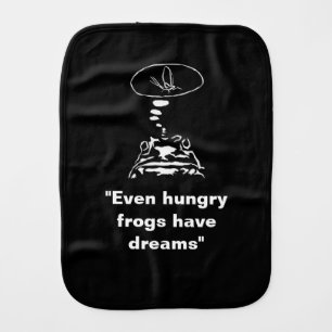 Sci-Fi smart animals "Hungry Frog Dreams" Baby Burp Cloth
