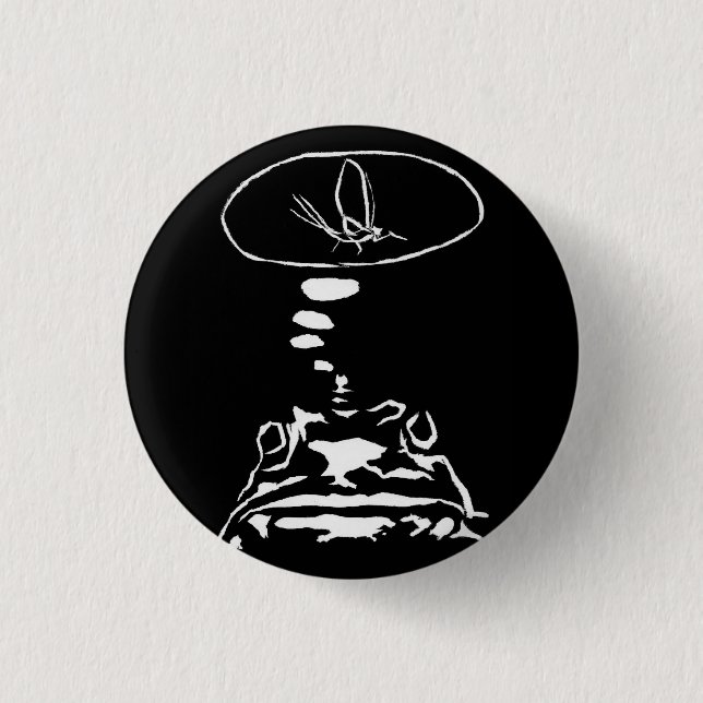 Sci-Fi smart animals "Hungry Frog Dreams"          Button (Front)