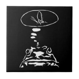 Sci-Fi smart animals "Hungry Frog Dreams" Ceramic Tile