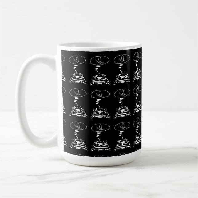 Sci-Fi smart animals "Hungry Frog Dreams"          Coffee Mug (Left)