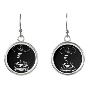 Sci-Fi smart animals "Hungry Frog Dreams" Earrings