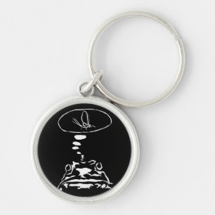 Sci-Fi smart animals "Hungry Frog Dreams" Keychain