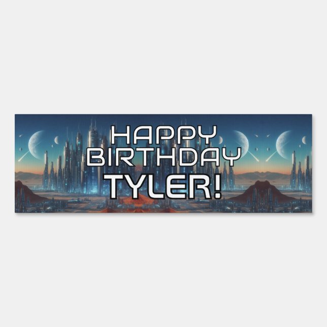 Sci-Fi Space Colony  Sign (Front)