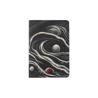 Sci Fi Space Mooons Passport Holder