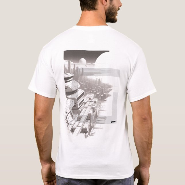 Sci-Fi T-shirt Traversing the Universe 02 D Back (Back)