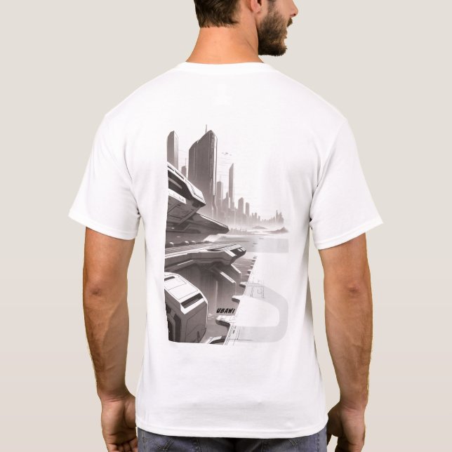 Sci-Fi T-shirt Traversing the Universe 02 H Back (Back)