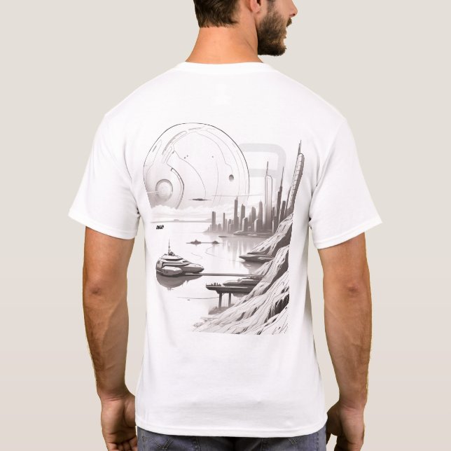 Sci-Fi T-shirt Traversing the Universe 03 B Back (Back)