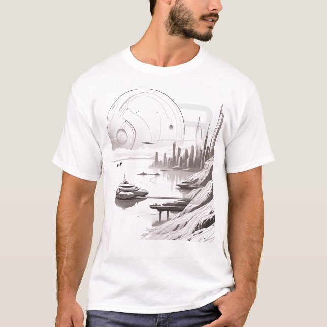 Sci-Fi T-shirt Traversing the Universe 03 B Front (Front)