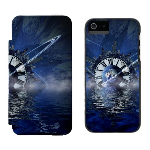 Sci_Fi Time Splash Wallet Case For iPhone SE55s