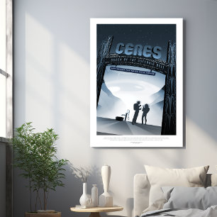 Sci-Fi Travel Ad, Dwarf Planet Ceres Acrylic Print