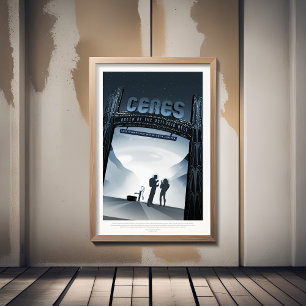 Sci-Fi Travel Ad, Dwarf Planet Ceres Foam Board