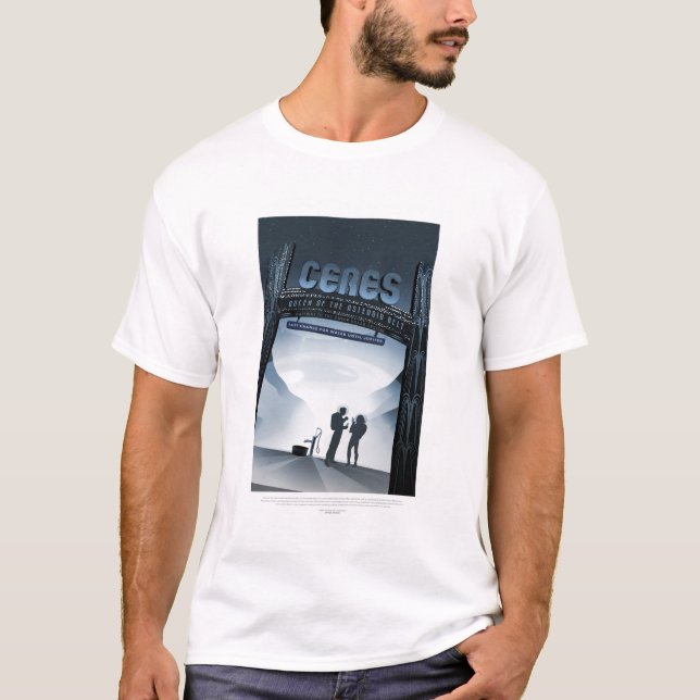 Sci-Fi Travel Ad, Dwarf Planet Ceres T-Shirt (Front)