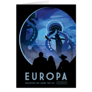 Sci-Fi Travel Ad, Moon Europa Cards