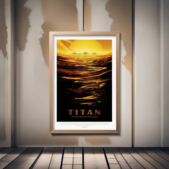 Sci-Fi Travel Ad, Moon Titan Foam Board (Creator Uploaded)