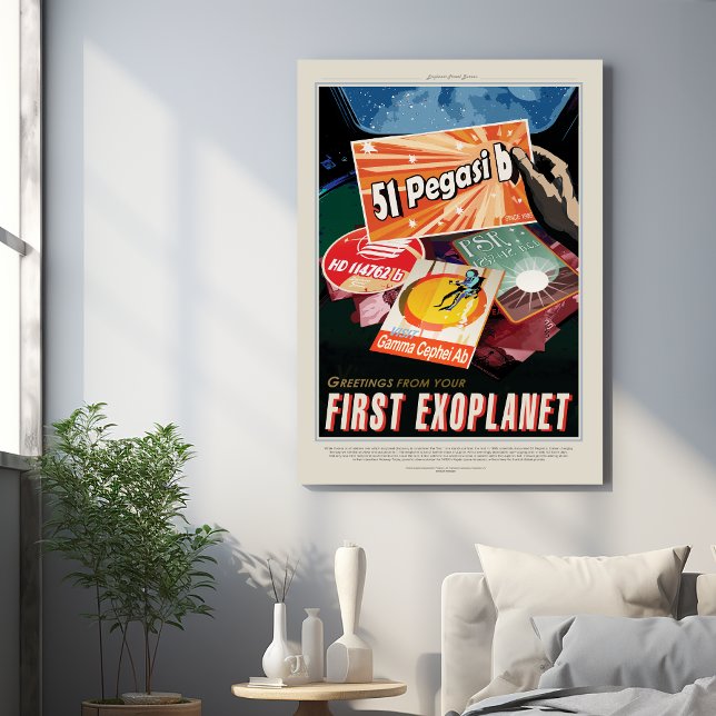 Sci-Fi Travel Ad, Planet 51 Pegasi B Faux Canvas Print (Creator Uploaded)