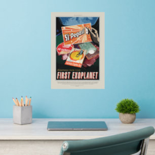 Sci-Fi Travel Ad, Planet 51 Pegasi B Wall Decal