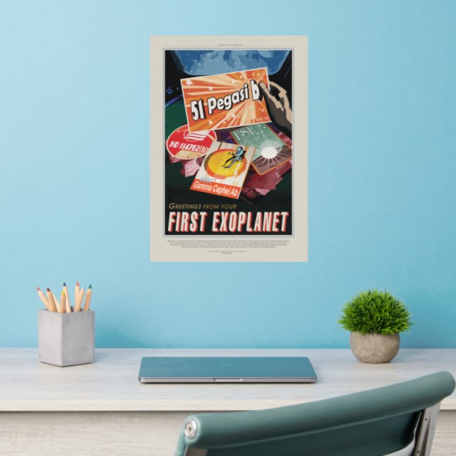Sci-Fi Travel Ad, Planet 51 Pegasi B Wall Decal (Home Office 2)
